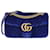 Gucci Bolsa Tiracolo Pequena Azul Matelassê GG Marmont Veludo  ref.1132808