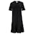 Vestido feminino Tommy Hilfiger com bainha com babados em viscose preta Preto Fibra de celulose  ref.1132877