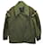Autre Marque Mother of Pearl Talia Faux Pearl-Embellished Quilted Coat In Green Cotton Olive green  ref.1132882
