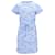 Tommy Hilfiger Damen-T-Shirt-Kleid mit Palmenmuster aus blauer Baumwolle  ref.1132894