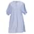 Vestido kaftan feminino Tommy Hilfiger listrado floral bordado em algodão azul claro  ref.1132897