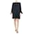 Victoria Beckham Vestido negro de manga larga con adornos - talla UK 14 Poliéster  ref.1133060