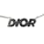 Collana con pendente in argento con logo Dior Homme Metallo  ref.1133705