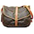 Monogramma Saumur marrone Louis Vuitton 35 Tessuto Crossbody Bag Pelle  ref.1133772