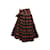 Norma Kamali vintage noire et multicolore 70s Jupe portefeuille Taille US S/M Laine  ref.1133889