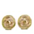 Gold Chanel CC Clip-on Earrings Golden Metal  ref.1133968
