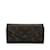 Braune lange Geldbörse mit Louis Vuitton-Monogramm Josephine Leinwand  ref.1133980