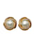 Goldene Chanel-Ohrclips mit Kunstperlen Metall  ref.1134003