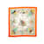 Lenço de seda vintage laranja e multicolor Gucci com estampa de selva  ref.1134027