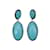 Autre Marque Boucles d'oreilles à facettes Jennifer Miller turquoise et diamant Métal  ref.1134088