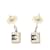 Silver Chanel Cambon Ligne Pushback Earrings Silvery  ref.1134295