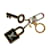 Porta-chaves e pingente de bolsa Louis Vuitton Porte Cles Confidence dourado Sintético  ref.1134404