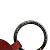 Hermès Red Hermes Carmen Key Ring - view 3