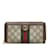 Brown Gucci GG Supreme Ophidia Zip Around Wallet Leather  ref.1134412