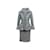 Costume jupe en laine et cachemire bleu clair et gris Oscar de la Renta Taille UK 4,8  ref.1134557