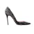 Black & Silver Christian Louboutin Pointed-Toe Pumps Size 38 Cloth  ref.1134618