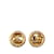 Pendientes de clip Chanel CC dorados Chapado en oro  ref.1134764