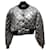 Autre Marque Vintage Silver & Black Betsey Johnson Punk Label 80s Bomber Jacket Size S/M Silvery Synthetic  ref.1134919