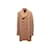 Tan Phillip Lim Wool Double-Breasted Fur-Lined Coat Size S Camel  ref.1134922