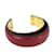 Hermès Red Hermes Leather Cuff Bracelet  ref.1135106