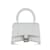White Balenciaga Embossed Hourglass Mini Satchel Leather  ref.1135109