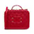 Vanity Bolsa pequena Chanel Caviar CC em filigrana vermelha Vermelho Couro  ref.1135159