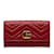 Portefeuille long rouge Gucci GG Marmont Matelasse Cuir  ref.1135198