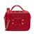 Vanity Bolsa pequena Chanel Caviar CC em filigrana vermelha Vermelho Couro  ref.1135255