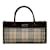 Braune Burberry House Check Handtasche Leder  ref.1135278