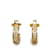 Pendientes de clip Dior dorados con diamantes de imitación  ref.1135289