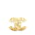 Broche Chanel CC Dourado Ouro amarelo  ref.1135310
