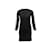 Vintage negro y blanco Yves Saint Laurent vestido de lana tamaño FR 38  ref.1135332
