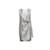 Autre Marque Vintage Silver Zoran Silk-Blend Mini Dress Size US M Silvery  ref.1135337
