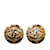 Pendientes de clip Chanel CC dorados Chapado en oro  ref.1135370