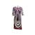 Robe à col imprimé violet et multicolore Miu Miu Taille S/M Synthétique  ref.1135434
