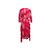 Vestido Midi Estampado Hanae Mori Rojo Y Blanco Talla M Roja - vista 4