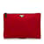 Embreagem macia com zíper Prada Tessuto vermelha Vermelho Lona  ref.1135598
