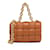 Bolso satchel de casete con cadena acolchada Intrecciato de Bottega Veneta naranja Cuero  ref.1135744