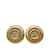 Pendientes de clip Chanel CC dorados Chapado en oro  ref.1135844