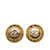 Pendientes de clip Chanel CC dorados Chapado en oro  ref.1135926