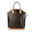 Braune Louis Vuitton Monogramm Lockit Vertical PM Handtasche Leder  ref.1136040