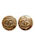 Clipe Chanel CC dourado em brincos Banhado a ouro  ref.1136050