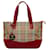 Brown Burberry Haymarket Check Handbag Leather  ref.1136129