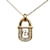 Gold Dior Lock Pendant Necklace Golden Yellow gold  ref.1136351