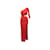Rust Alice + Olivia Kleid mit One-Shoulder-Ausschnitt, Größe US 0 Rot Synthetisch  ref.1136380