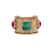 Bracelet manchette doré et multicolore avec pierres précieuses Yves Saint Laurent Or jaune  ref.1136384