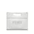 White Fendi Mini Logo Debossed Shopper Bag Satchel Leather  ref.1136433