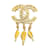 Broche Chanel CC de oro Dorado Metal  ref.1136632