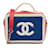 Bolsa Chanel Azul Pequeno Caviar Filigree Vanity Case Couro  ref.1136676