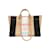 Beige & Multicolor Chanel Striped Logo Tote Bag Cloth  ref.1136881